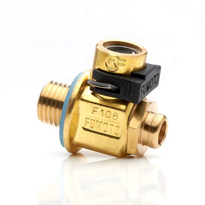 Fumoto F108S: FUMOTOÂ® VALVE WITH SHORT NIPPLE 16MM-1.5 WITH LC-10 - Image 1